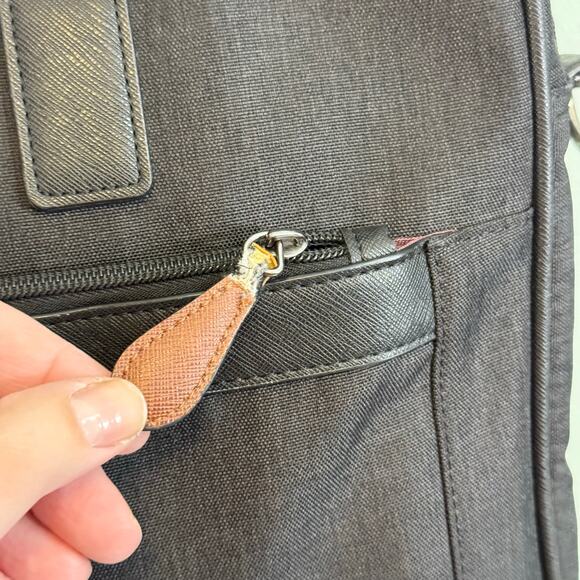 Ted Baker Briefcase Document Messenger Bag  Laptop Black 12X15.5 Inches - Picture 4 of 14